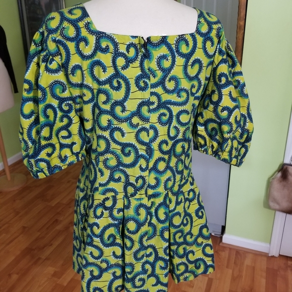 ⚡️Chic African Print Cotton Peplum Top - Picture 5 of 6